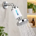 Chrome Filtered Showerhead in Action.webp